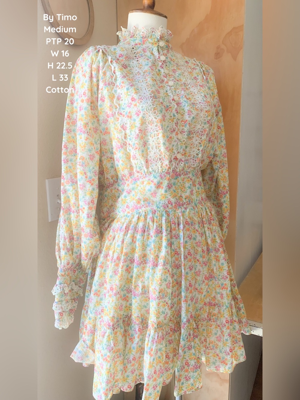 Timo Weiland Pastel Floral Mini Dress - Yellow, Pink, Blue